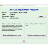 Epson Stylus Photo 1500W Adjustment Program