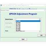 Adjustment program XP520, XP625, XP720, XP760, XP860