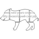 Трафарет поросенка (свиньи) (символ 2019 года)