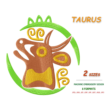 Zodiac sign Taurus. Machine Embroidery Design 2 sizes
