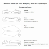 Электронные лекала на автомобили Acura MDX (YD3)