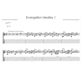 Evangelion Medley 1 - фингерстайл ноты+табы