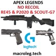 Apex Legends - RE45, P2020, SCOUT - скрипты - logitech