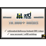 Addmefast Aккаунт: 10,000 Поинтов (Новый/Пополнение)