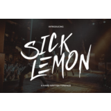 Шрифт SICK LEMON - ручной письменный тип