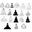 Buddha svg,cut files,silhouette clipart,vinyl files,vec