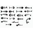 Fish bone 2 svg,cut files,silhouette clipart,vinyl file