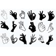 OK Hand Sign svg,cut files,silhouette clipart,vinyl fil