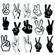 Victory Hand Sign svg,cut files,silhouette clipart,viny