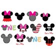 Mickey and minnie svg,cut files,silhouette clipart,viny