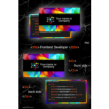 Визитная карточка / PSD шаблон / для ИТ-специалистов