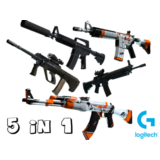 5 в 1 LOGITECH CS 2 | SG553, AK-47, M4A4-S, M4A4, AUG