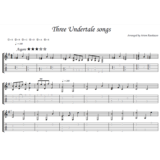 3 песни Undertale- гитара ноты+табы
