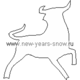 Трафарет быка 1 (символ 2021 года)