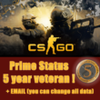 ✅CS: GO Prime Status + CHANGE DATA | 5 YEAR VETERAN