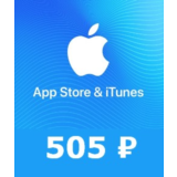 App Store iTunes карта пополнения 505 руб на РФ акк ₽