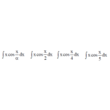 Решенный интеграл вида ∫xcos(x/α)dx