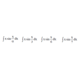 Решенный интеграл вида ∫xsin(x/α)dx
