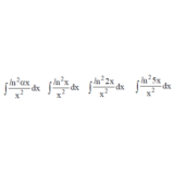 Решенный интеграл вида ∫ln^2(αx)/x^2dx