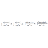 Решенный интеграл вида ∫ln(cosαx)/sin^2(αx)dx