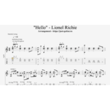 Lionel Richie - "Hello" (табы / ноты для гитары)