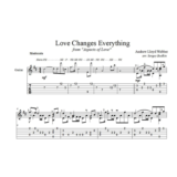 Love Changes Everything (Эндрю Ллойд Уэббер) для гитары