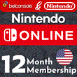 ⭐Nintendo Switch Online 12 месяцев (US)✅ [Без комиссии]