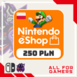 💢 Nintendo Gift Card 250 PLN POLAND 🇵🇱No fees