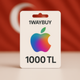 ТУРЦИЯ🍎APPLE iTunes AppStore 1000 TL🍎Подарочная карта