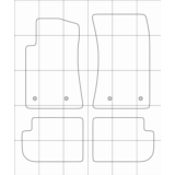 Chevrolet Camaro (09-15) Лекала автоковриков, вектор