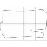 CHEVROLET AVEO 2011-16 Лекала автоковриков, вектор
