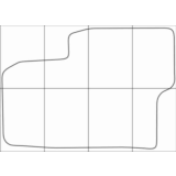 CHEVROLET CAPTIVA 2012-16 Лекала автоковриков, вектор