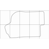 CHEVROLET TAHOE 2006-2014 Лекала автоковриков, вектор