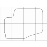 CITROEN C 4 2004-2011 Лекала автоковриков, вектор