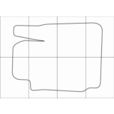 FORD FIESTA 2008-- Лекала автоковриков, вектор