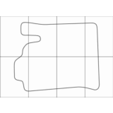 FORD FOCUS I 2001-2004 Лекала автоковриков, вектор