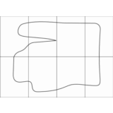 FORD Kuga 2008-2012 Лекала автоковриков, вектор