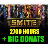 SMITE 2700 ЧАСОВ +БОЛЬШОЙ ДОНАТ - ОНЛАЙН✔️STEAM Аккаунт