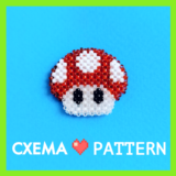 Схема для бисера: Тоад (Super Mario Bros.) 🍄 RU|EN