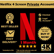 🎬Гарантия Netflix Premium на 6 месяца🎬 Личный аккаунт