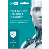🇪 Антивирус ESET NOD32 Internet Security 1 ПК 1 ГОД