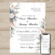 Template of the invitation to the wedding  №W1