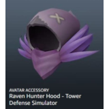 🌸Roblox KEY🌸Raven Hunter Hood-Tower Defense Simulator