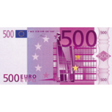 Отсканированные изображения Евро номиналом 5,10,20,50,100,200,500.