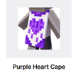 🔥 MINECRAFT ✦ Purple Heart Cape ✦СКИН✦КОД✦ПРЕДМЕТ + 🎁