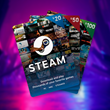 Коды пополнения Steam 5-100 USD TR, ARG, KZT, UA, USA