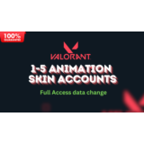 Valorant 1-5 Animation Skin Account Full Acces Eu NA AP
