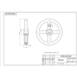 МЧ00.08.00.08 маховик. Рабочий чертеж детали в AutoCAD