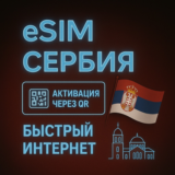eSIM - Туристическая  сим карта - Сербия