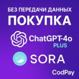 БЕЗ ПЕРЕДАЧИ ДАННЫХ ⚡ПОКУПКА ChatGPT 4o PLUS + SORA